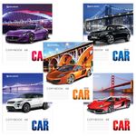 Тетрадь А5, 48 л., BRAUBERG ЭКО, клетка, обложка картон, КРУТЫЕ ТАЧКИ 2, 402052, 5шт