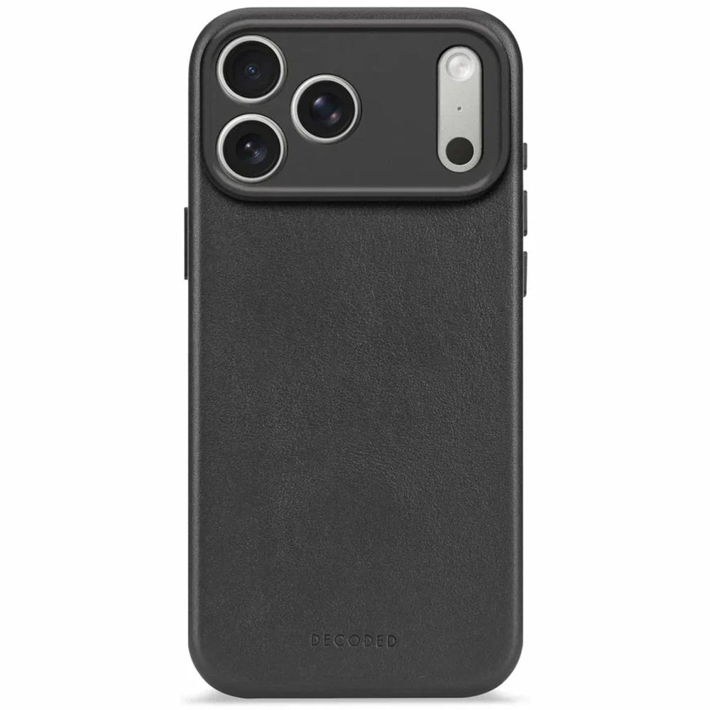 Чехол Decoded Leather Backcover для iPhone 17 Pro черный