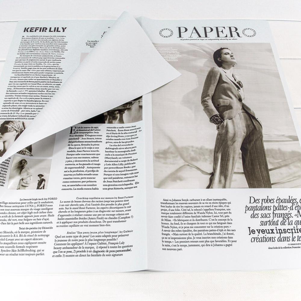 Пленка В листах 20 шт 57 х 57 см "Газета PAPER" (Голубой)