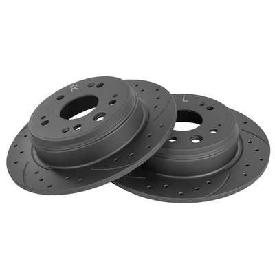 Диск тормозной задний перфорированный PRO-Line с покрытием (компл.2 шт) HONDA CR-V II 02-06 GANZ GIJ06158S