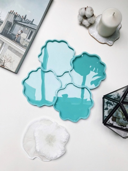 Модель№8, Силиконовый молд в виде среза камня puzzle Geode
