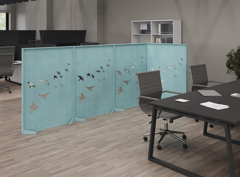 Напольная прямая перегородка VE.NPP-100.16 AK04 Акустикс (AcustiX)