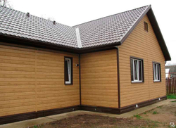 Сайдинг металлический L -Брус ХL ECOSTEEL Глянцевый 0,5мм Сосна (в наличии)