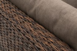 "Лунго" трансформирующийся диван из искусственного ротанга (гиацинт), цвет коричневый