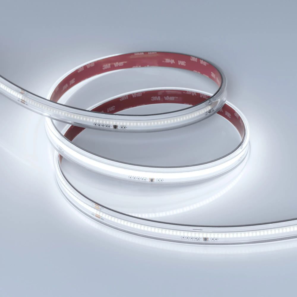 Светодиодная лента герметичная SPI-COB-PS-X378-14mm 24V White6000-PX63-BPT (7 W/m, IP67, 5m) (Arlight, бегущий огонь) 041741