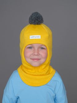 Шлем весенний/осенний вязаный (Горчица) ЧИП