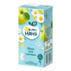 Сок детский ФрутоНяня, из яблок с липой и ромашкой, 0,2 л