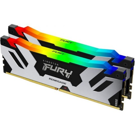 Модуль памяти DIMM DDR5 32Gb, 6400Mhz, 2x16Gb, Kingston FURY Renegade RGB (KF564C32RSAK2-32)