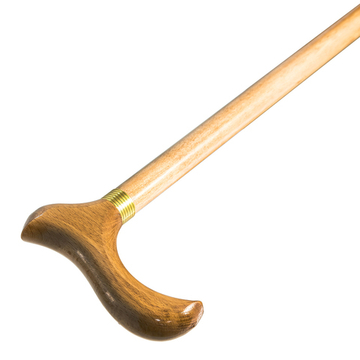 Мега-Оптим ДР Трость опорная, не регулируемая по высоте, без устройства противоскольжения, деревянная с деревянной ручкой, код ФСС 06-01-03