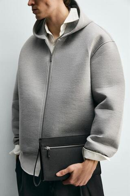 ZARA КЛАТЧ С ТЕКСТУРОЙ, ЧЕРНЫЙ