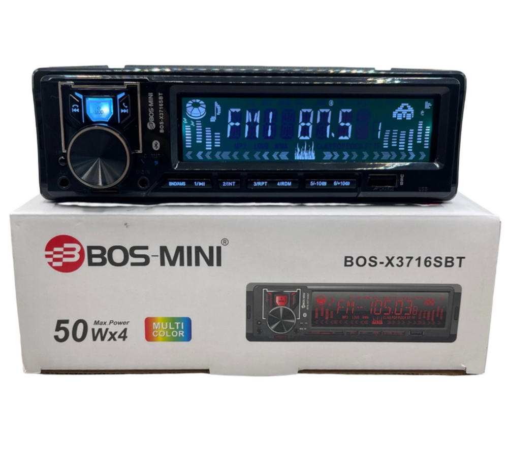 Автомагнитола FM/BT/USB/TFplayer BOS-MINI BOS-X3716SBT
