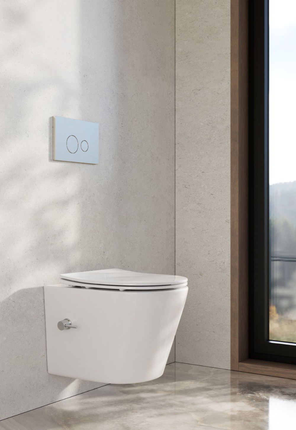 Boheme Унитаз подвесной с функцией биде, AVVA Белый глянец c крышкой (торнадо)