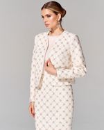 Укороченный жакет из премиального твида