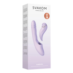 Интерактивный вибратор-кролик 19,6 см со съемным клиторальным пульсатором Svakom Duoglow App-Controlled Silicone Dual Vibrator SL278H
