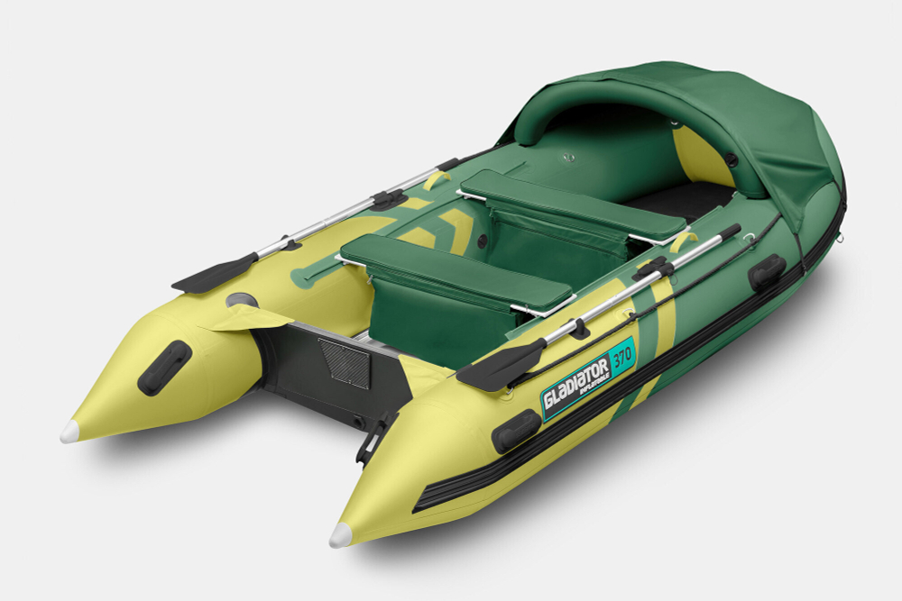Надувная лодка GLADIATOR C370AL зелено-оливковый
