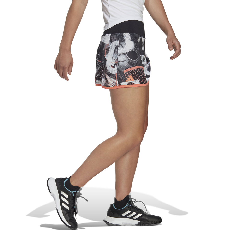 Женская теннисная юбка adidas Club Graphic Skirt Women - White, Multicoloured
