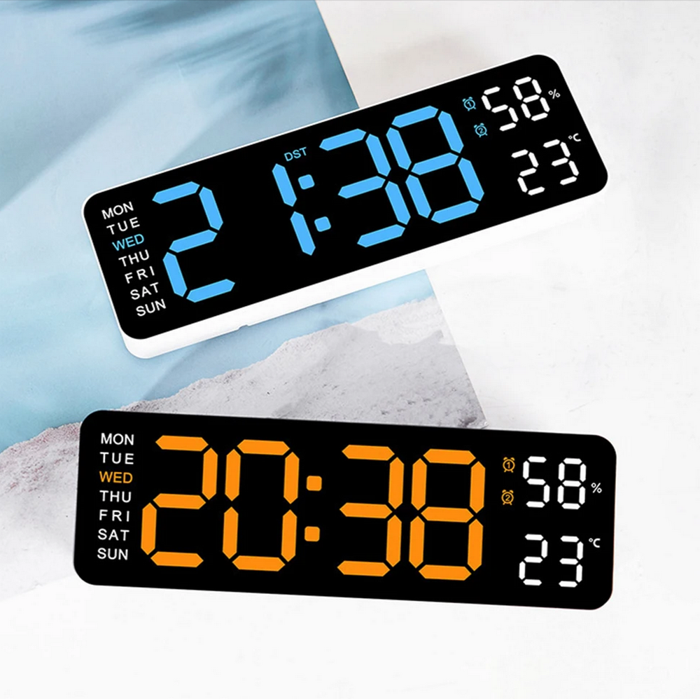 Часы настольные LED MIRROR NO.: 5503 Orange&White