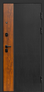 Стильная металлическая входная дверь для дома и квартиры - 1128