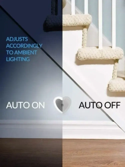 Светодиодный ночник с датчиком света LED, белый с включением от розетки