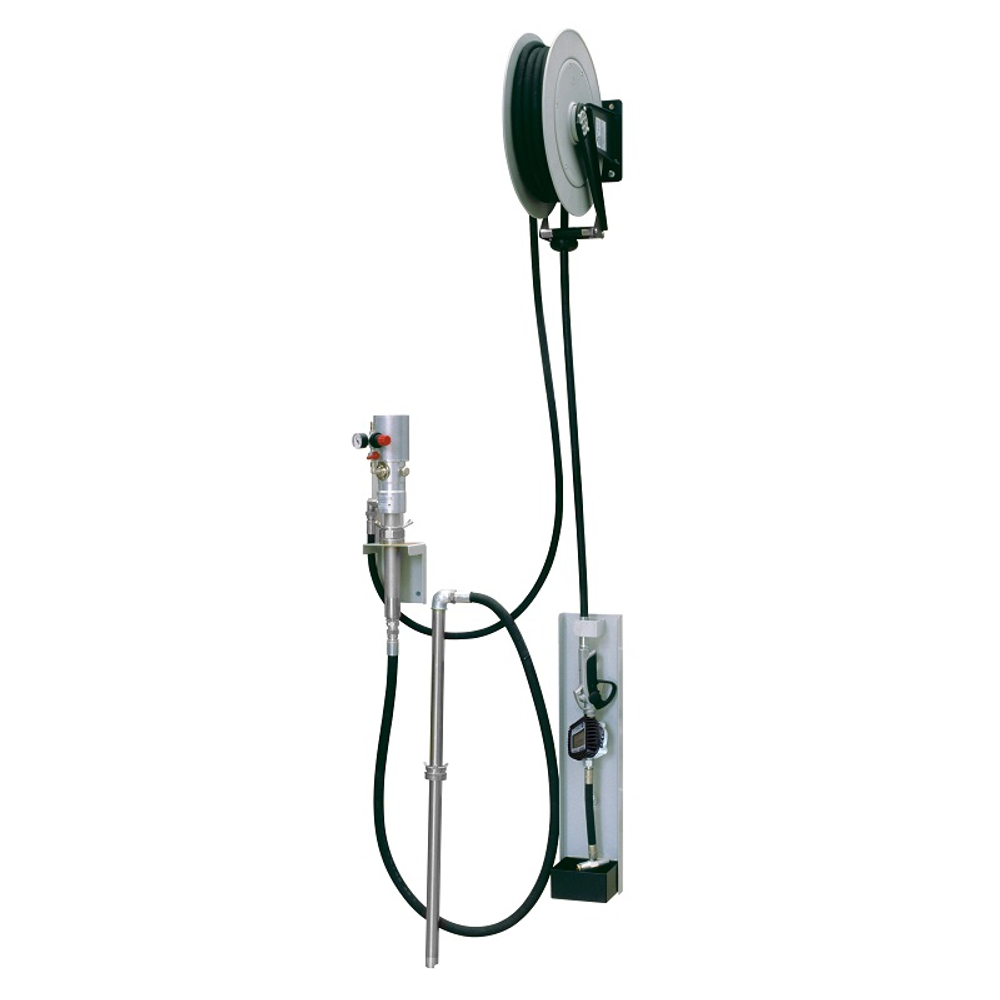 Комплект настенный для раздачи масла из бочек 180-220 кг., насос 3:1, катушка 10 м., GARTEC (Италия)