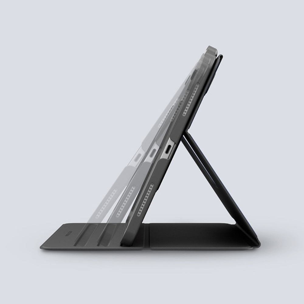 Uniq для iPad 11 (2025 A16)/ 10.9 (2022) чехол ROVUS SnapMount Magnetic 360 Rotate Detach Black
