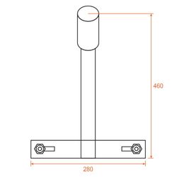 Кронштейн приставной для консольного светильника К1П-0,3-0,35-1-0,12х0,6-С