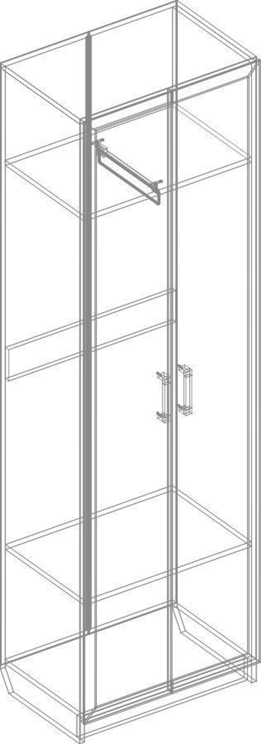 Шкаф двухстворчатый "Наоми" (пикар), ЛДСП, Велес