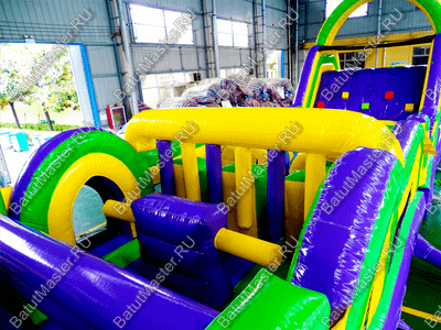 Надувной батут "Длинная полоса препятствий" 29*4*5 м