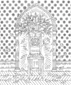 The Story of a Magical Town and a mysterious Forest. Coloring book Eriy