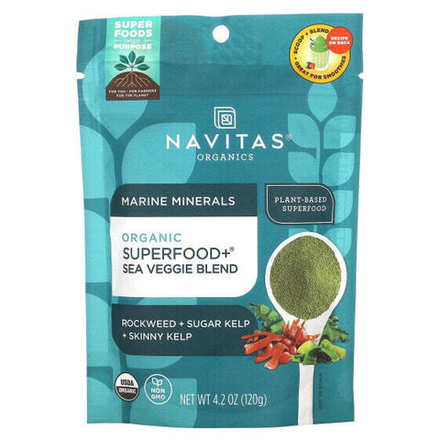 Суперфуды Navitas Organics, Marine Minerals, смесь органических суперпродуктов и морских овощей, 120 г (4,2 унции)