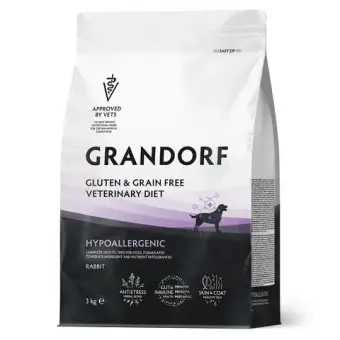 Корм для собак GRANDORF VETERINARY DIET Dog HYPOALLERGENIC диетический с пищевой аллергией или непереносимостью, кролик 3кг