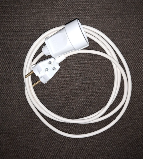 Удлинитель электрический "Доктор Ап" 1 розетка, 2 метра, ПВС 2x0.5 мм , белый 1.3 кВт, 6А, серия "Бюджет"