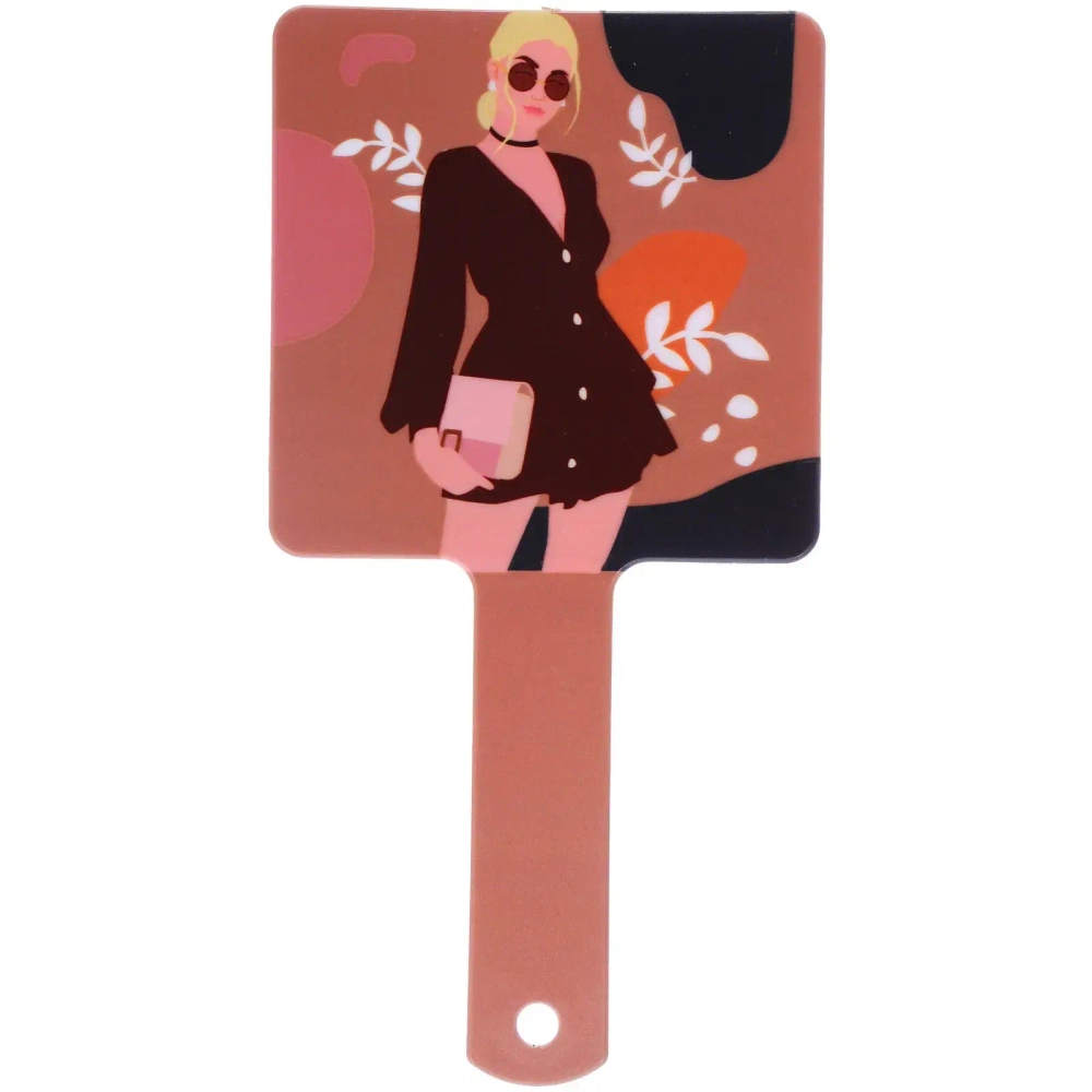 Зеркало косметическое «ИМАНИ - ЭФФЛОДИ», микс 4 дизайна, 23,4*12см (PVC подвес)