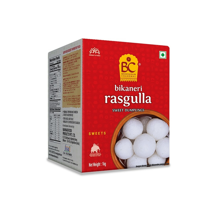 Сладость Bhikharam Chandmal Bikaneri Rasgulla Расгулла 1000 г