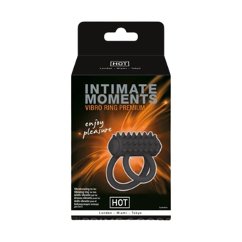 Двойное кольцо на член Premium, с вибрацией