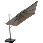 Зонт садовый складной с подставкой, квадратный 250*250 см, бежевый