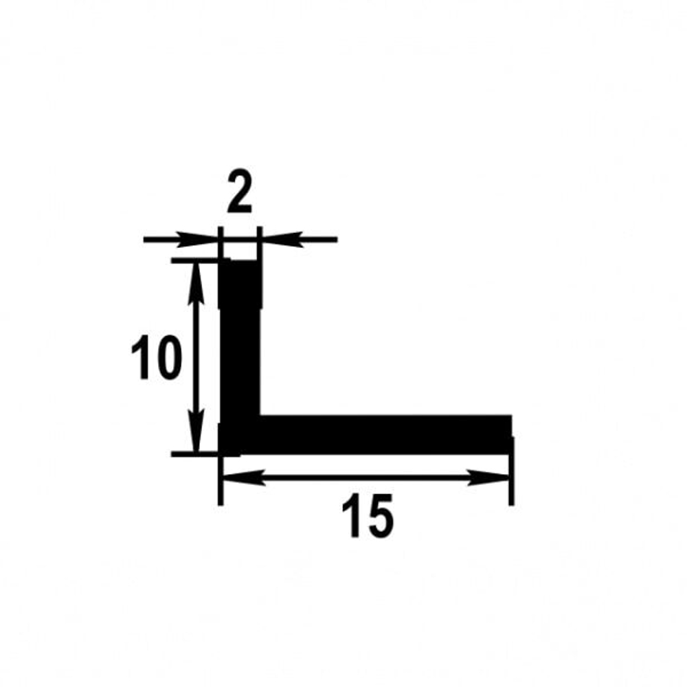 Профиль уголок Лука 15*10*2 Уп 03.2000.542л шампань
