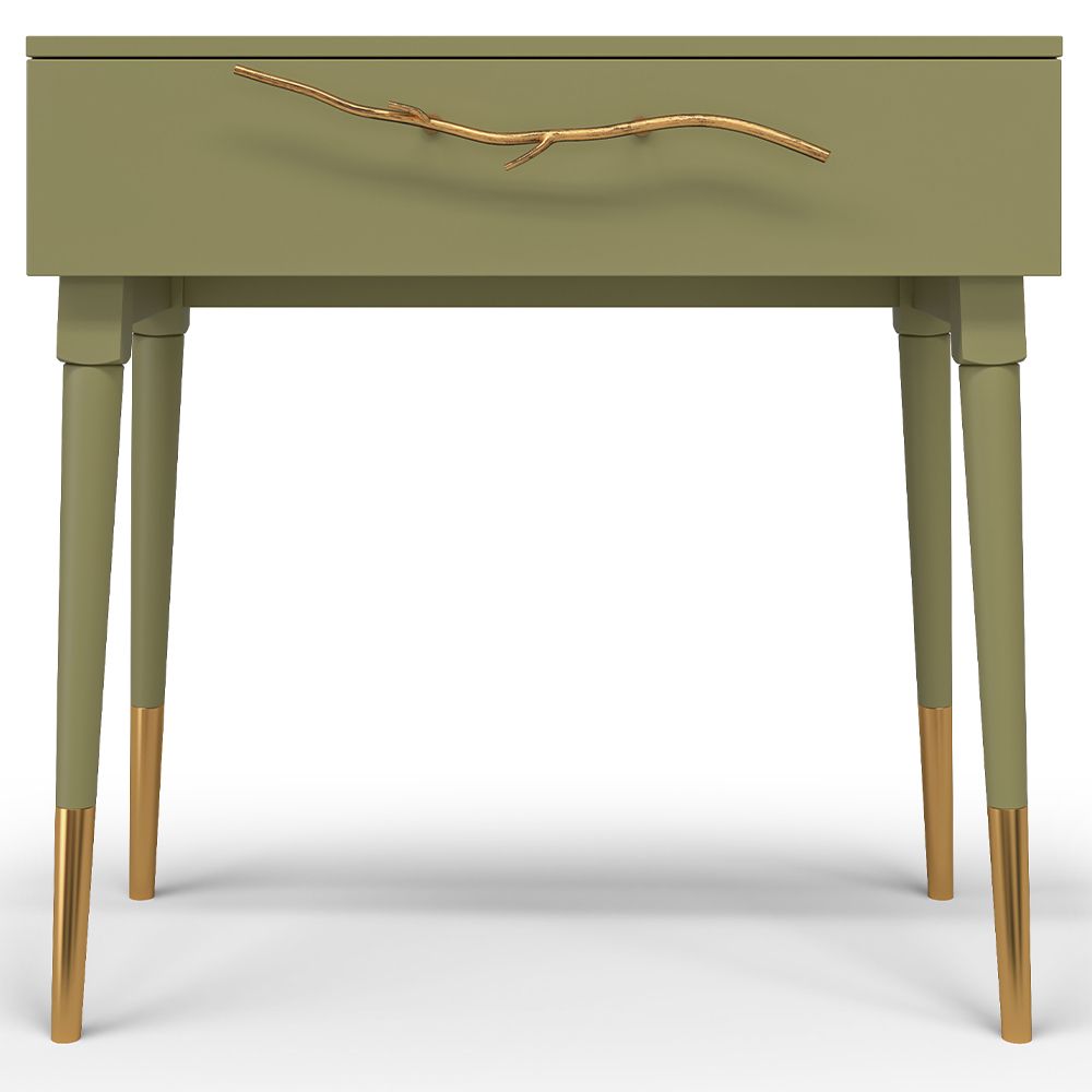 Консоль Арт Колор matte Стайл Голд Зеленая олива матовая