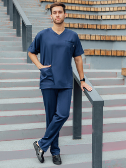 Костюм медицинский мужской | Бл-510 а+Б-108 клеон лайт