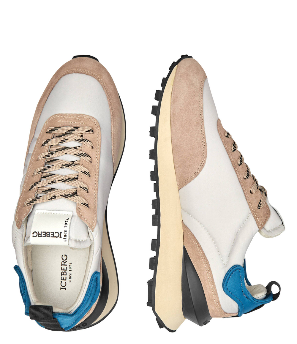 Кожаные кроссовки UOMO 22E Iceberg - бежевый(IU172802)