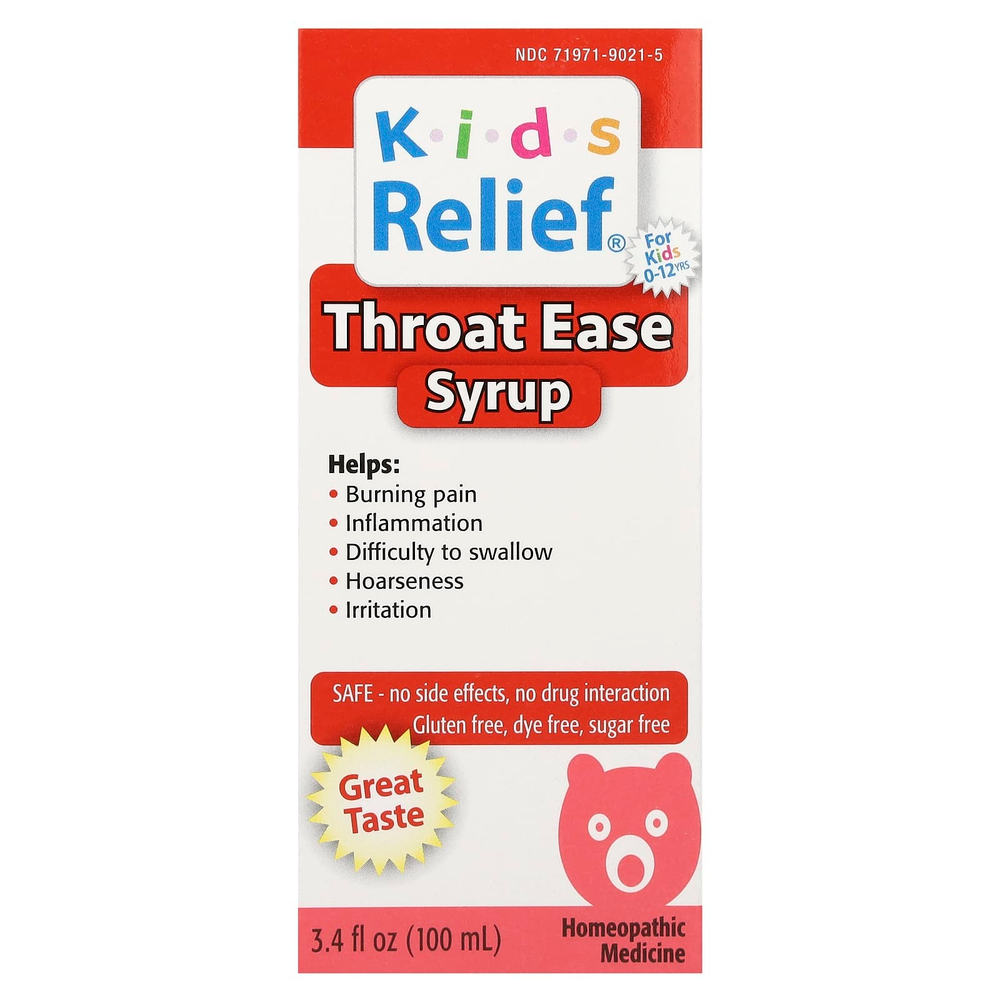 Homeolab USA, Kid's Relief®, сироп для облегчения горла, 0–12 лет, 100 мл (3,4 жидк. унц.)