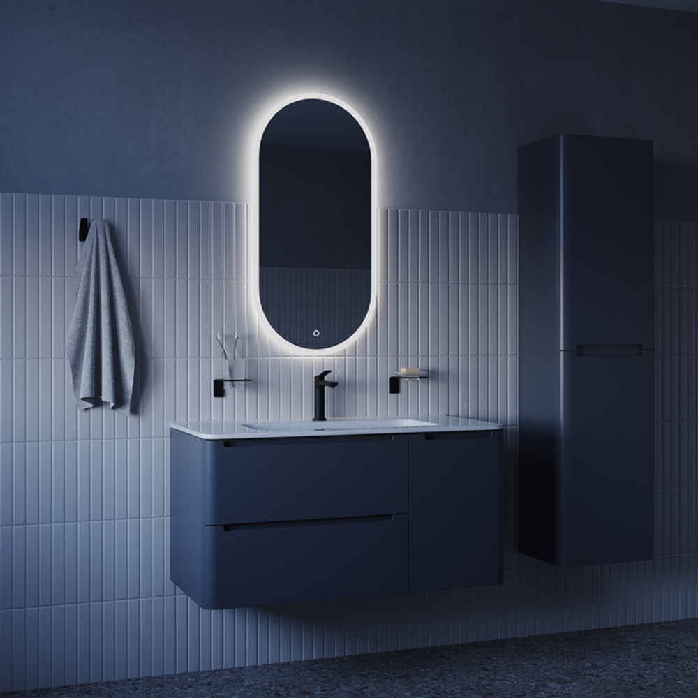 Зеркало с подсветкой 3 в 1 IDDIS Uniq, два навеса, 90/45 см, UNI9045i98