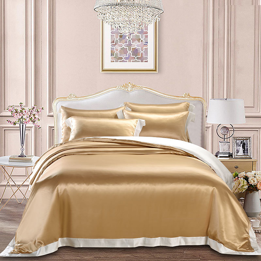 Постельное белье 2 спальное евро Luxe Dream Плаза браун