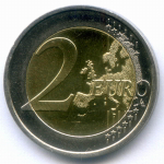2 евро 2013 год. Финляндия. 150 лет Парламенту. Биметалл AUNC