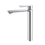 Смеситель для раковины 35к Milardo MAZBN01M01 "Maze" высокий, литой, нерж. сталь,  п/гайку, САТИН