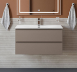 Тумба с раковиной подвесная BelBagno KRAFT-800-2C-SO-CO Бежевый матовый, раковина белая BB-8099-80