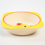 4780233 Набор бамбуковой посуды «Цыпленок», 5 предметов: тарелка, миска, стакан, вилка, ложка