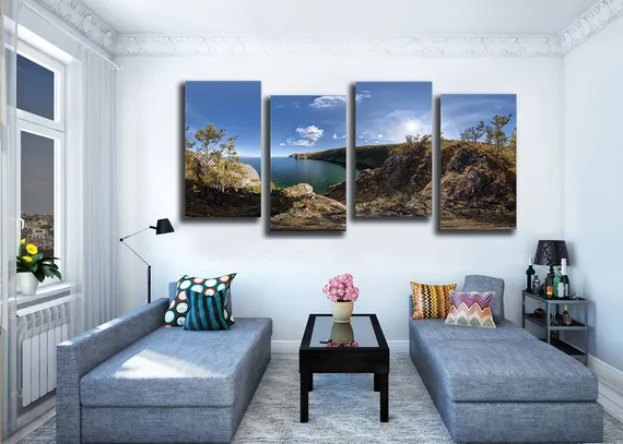 Модульная картина "Голубая бухта"