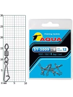 Карабин с вертлюгом рыболовный SY-3009 №07 (упк. 8 шт.)