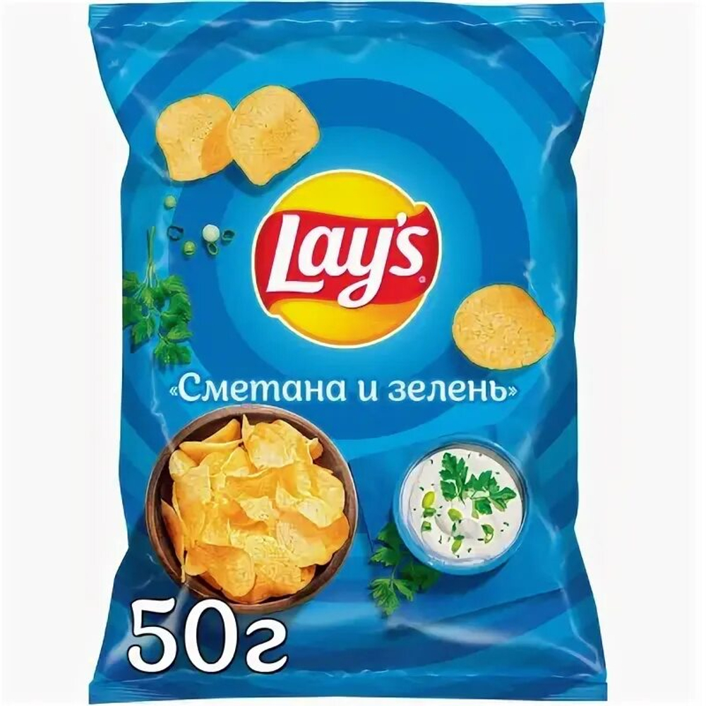 Чипсы "Lays" сметана и зелень 50г